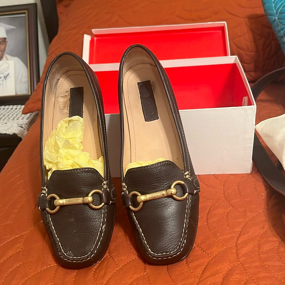 Coach brown loafers in GUC. Only worn a few times